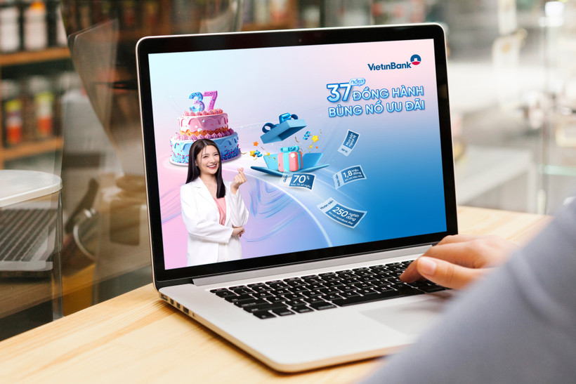 Nhân kỷ niệm 37 năm, VietinBank dành nhiều ưu đãi cho khách hàng. (Ảnh: Vietnam+)