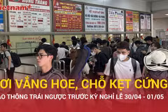 Diễn biến giao thông trái ngược nhau ở các cửa ngõ Hà Nội trước kỳ nghỉ lễ 30/4