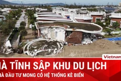 Sập nhà tại khu du lịch nghỉ dưỡng Hoa Tiên Xuân Thành ở Hà Tĩnh 