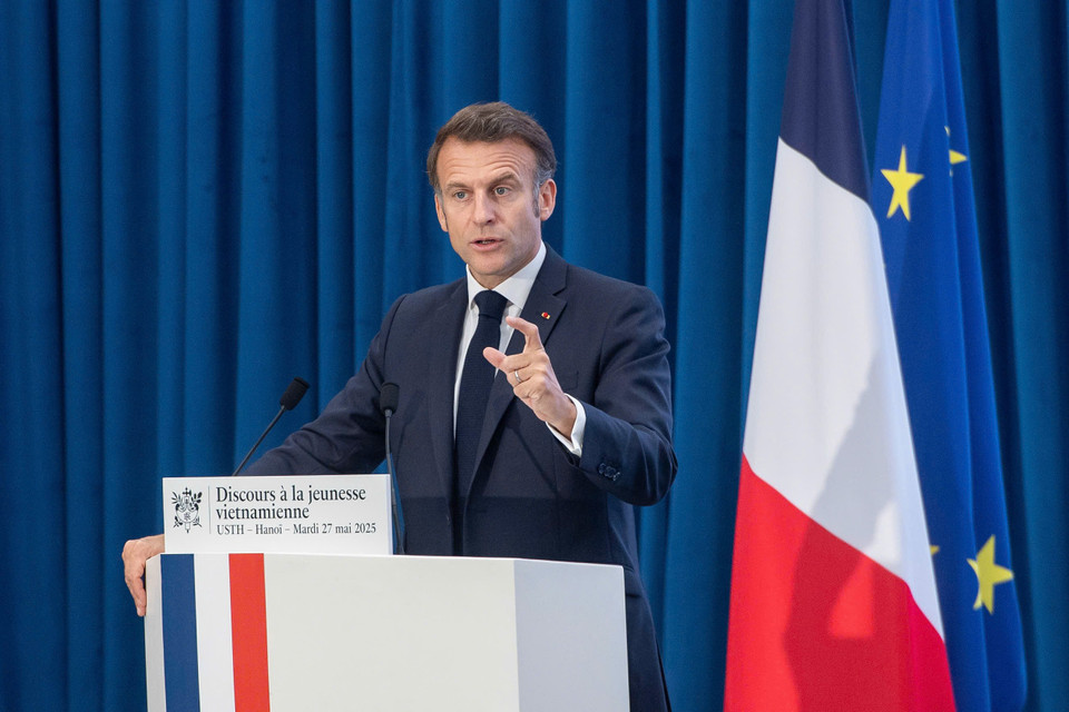 Sự kiện nằm trong chuyến thăm chính thức Việt Nam của Tổng thống Pháp Emmanuel Macron và Phu nhân. (Ảnh: PV/Vietnam+)