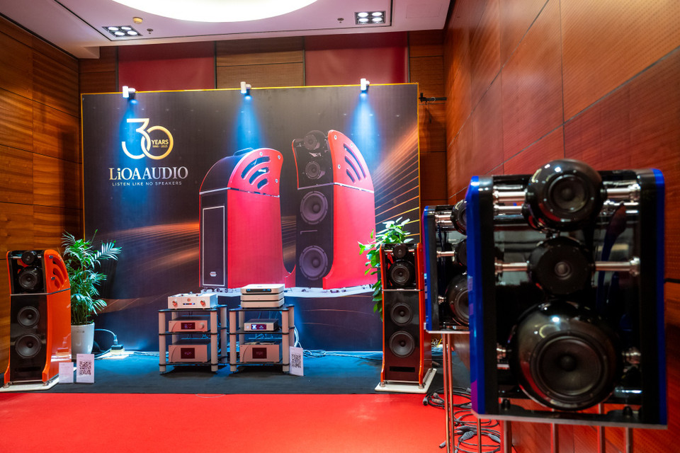 LiOA Audio giới thiệu tại AV Show Hà Nội 2025 dòng Loa Diva Series hi-end made in Vietnam. (Ảnh: Minh Sơn/Vietnam+)
