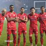 Công an Hà Nội lên ngôi vô địch V-League 2025/26 sớm 3 vòng đấu. (Ảnh: Việt Anh/Vietnam+)