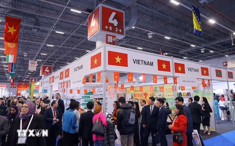 Gian hàng Việt Nam tại Triển lãm Halal 2025. (Ảnh minh họa: TTXVN phát)