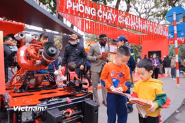 Thành phố Hà Nội tổ chức Cuộc thi trực tuyến tìm hiểu kiến thức, pháp luật về phòng cháy, chữa cháy và cứu nạn, cứu hộ trên ứng dụng Công dân Thủ đô số (iHanoi) năm 2026. (Ảnh: Hoài Nam/Vietnam+)