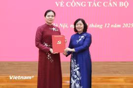 Bộ Chính trị phân công đồng chí Hà Thị Nga, Ủy viên Trung ương Đảng, Ủy viên Ban Thường vụ Đảng ủy Mặt trận Tổ quốc, các đoàn thể Trung ương, Phó Chủ tịch Ủy ban Trung ương Mặt trận Tổ quốc Việt Nam giữ chức Phó Bí thư Thường trực Đảng ủy Mặt trận Tổ quốc, các đoàn thể Trung ương. (Ảnh: PV/Vietnam+)