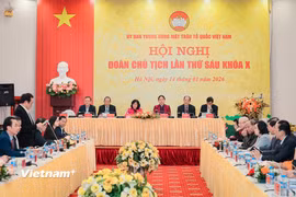 Hội nghị Đoàn Chủ tịch Ủy ban Trung ương Mặt trận Tổ quốc Việt Nam đề ra các nhiệm vụ trọng tâm năm 2026. (Ảnh: Hoài Nam/Vietnam+)