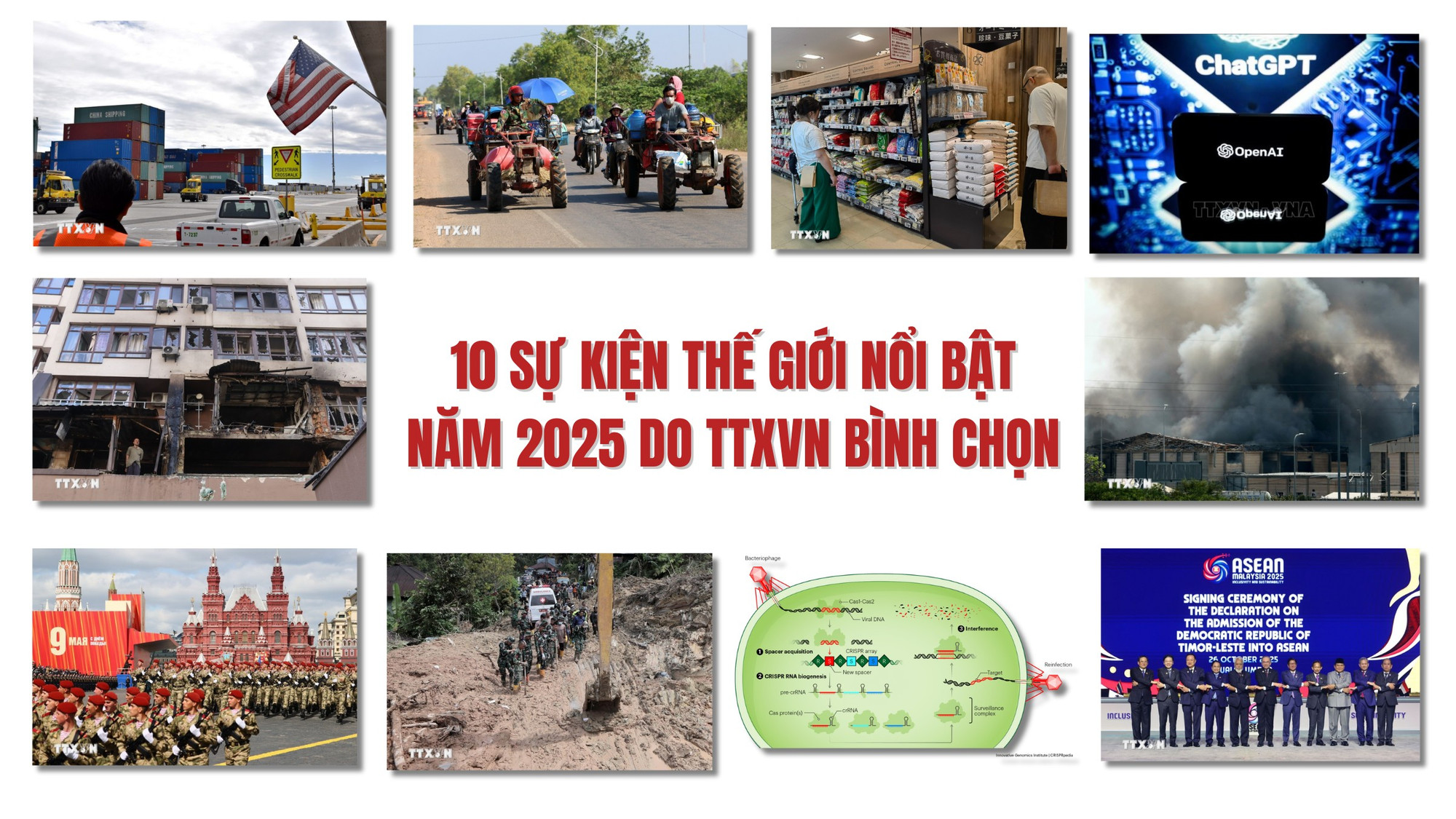 10 sự kiện nổi bật thế giới năm 2025 do TTXVN bình chọn