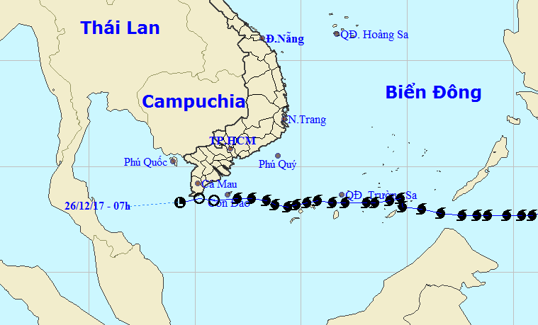 Áp thấp nhiệt đới từ bão số 16 tiếp tục suy yếu thành vùng áp thấp ảnh 1