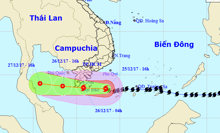 Bão số 16 tiếp tục yếu dần, Nam Bộ đang có mưa rất to ảnh 1