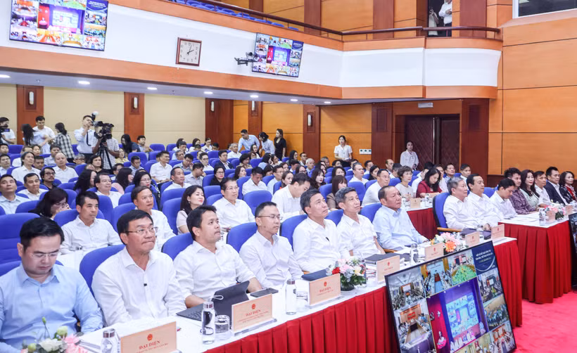 Các đại biểu dự Hội nghị tại Bộ Văn hóa, Thể thao và Du lịch. (Ảnh: Tam Ninh)