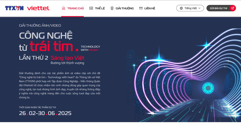 Ban Tổ chức sẽ nhận tác phẩm đến hết ngày 30/6 thông qua website https://congnghetutraitim.com.