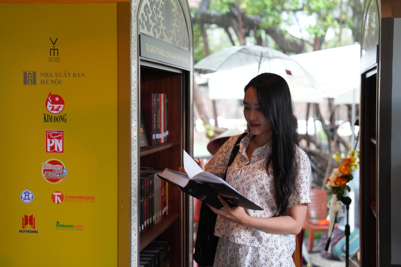 Không gian văn hóa đọc hiện có 1.000 đầu sách miễn phí. (Ảnh: CTV/Vietnam+)