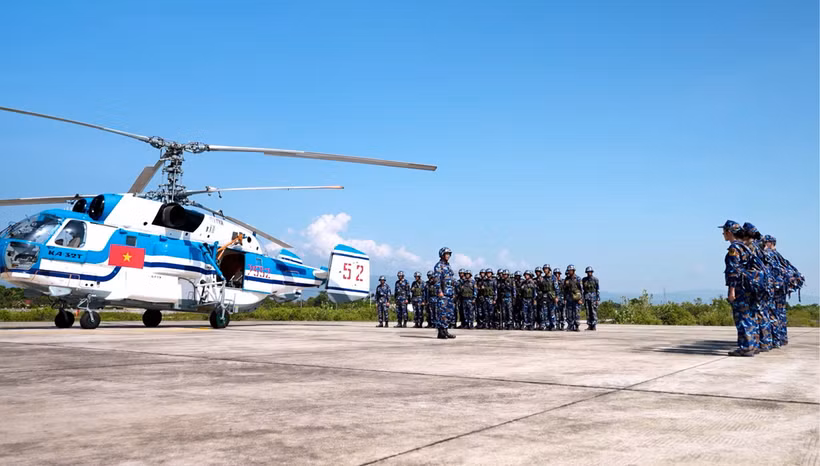 Lần đầu tiên hành trình huấn luyện của chương trình “Sao Nhập Ngũ” được thực hiện tại quần đảo Trường Sa. (Ảnh: NSX)