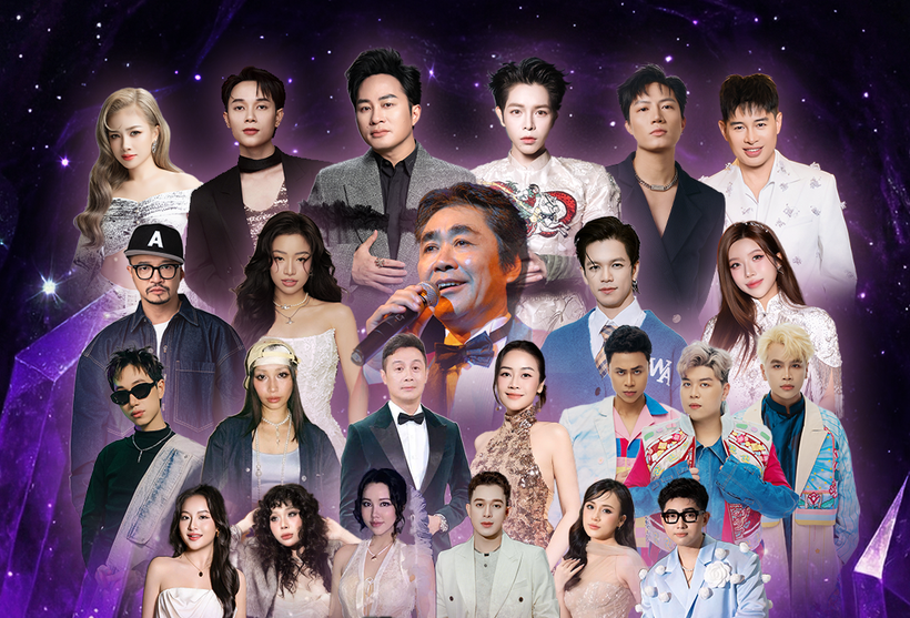 Các nghệ sỹ tham gia chương trình nhạc hội đếm ngược chào năm mới 2026 của VTV. 