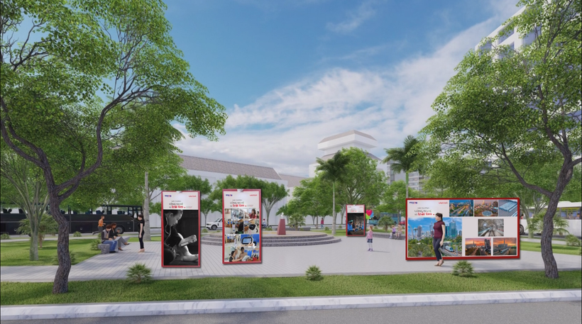 Vườn hoa Tao Đàn là nơi diễn ra Trưng bày các tác phẩm xuất sắc từ giải thưởng ảnh/video “Công nghệ từ trái tim.”