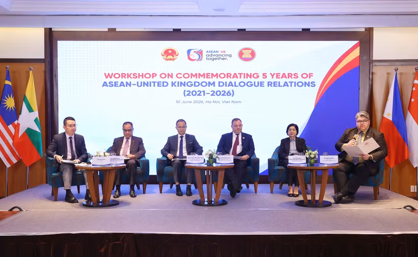 Đại biểu dự Hội thảo ASEAN-Anh kỷ niệm 5 năm thiết lập quan hệ Đối tác Đối thoại. (Ảnh: Văn Điệp/TTXVN)