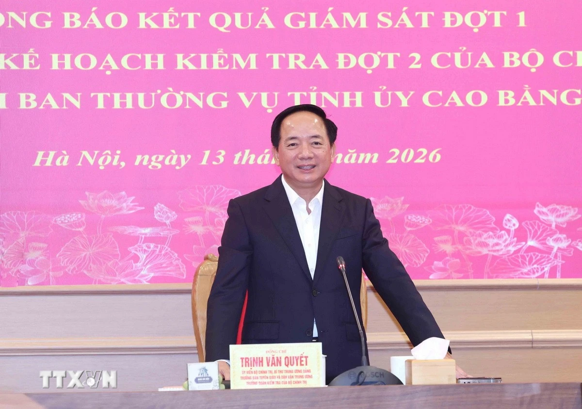 Ủy ban Kiểm tra Trung ương kết luận kiểm tra Ban Thường vụ Tỉnh ủy Cao Bằng