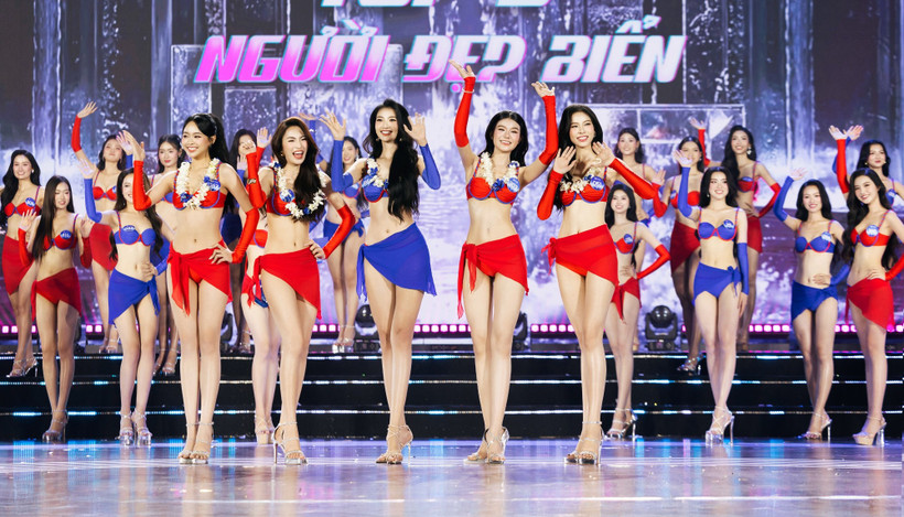 Top 5 Người đẹp Biển Miss World Vietnam 2025. (Ảnh: CTV/Vietnam+)