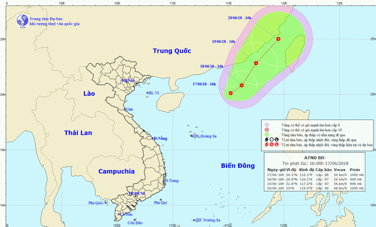 Áp thấp nhiệt đới trên Biển Đông, dự báo gió giật cấp 9, Hà Nội có mưa ảnh 1