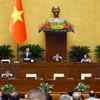 Phó Chủ tịch Quốc hội Nguyễn Hồng Diên phát biểu tại phiên họp sáng 24/10. (Ảnh: Doãn Tấn/TTXVN)