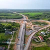 Dự án cao tốc Vạn Ninh - Cam Lộ, trong hình là một trong 4 điểm nút liên thông của toàn tuyến cao tốc. (Ảnh: Thanh Phong/Vietnam+)