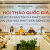 Quang cảnh hội thảo nghiên cứu bảo tồn và phát huy giá trị di sản văn hoá Phật viện Đồng dương. (Ảnh: Thanh Phong/Vietnam+)