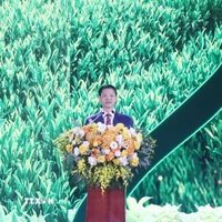 Ông Vương Quốc Tuấn, Chủ tịch UBND tỉnh Thái Nguyên phát biểu khai mạc. (Ảnh: Vũ Hoàng Giang/TTXVN)