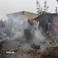 Hiện trường một vụ tấn công tại Beni, tỉnh Bắc Kivu, Cộng hòa Dân chủ Congo. (Ảnh: THX/TTXVN)