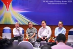 Các diễn giả tại phiên thảo luận với chủ đề “Báo chí Việt Nam trong kỷ nguyên mới: Tầm nhìn kiến tạo không gian phát triển.” (Ảnh: Thành Đạt)