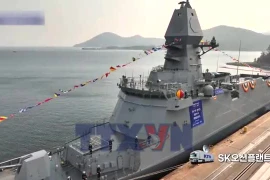 Hàn Quốc hạ thủy khinh hạm 3.600 tấn trang bị radar đa mục tiêu