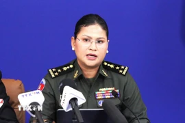 Bà Maly Socheata, Phó Quốc vụ khanh kiêm Người phát ngôn Bộ Quốc phòng Campuchia. (Ảnh: Hoàng Minh/TTXVN)