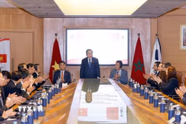 Chủ tịch Quốc hội Trần Thanh Mẫn dự khai mạc Tọa đàm chính sách thúc đẩy hợp tác kinh tế, thương mại và đầu tư Việt Nam - Maroc. (Ảnh: Doãn Tấn/TTXVN)