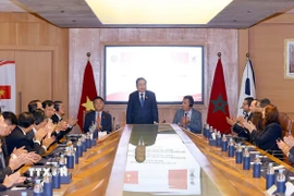 Chủ tịch Quốc hội Trần Thanh Mẫn dự khai mạc Tọa đàm chính sách thúc đẩy hợp tác kinh tế, thương mại và đầu tư Việt Nam - Maroc. (Ảnh: Doãn Tấn/TTXVN)
