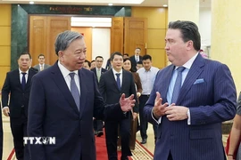 Tổng Bí thư Tô Lâm tiếp Đại sứ Hoa Kỳ Marc Knapper. (Ảnh: Thống Nhất/TTXVN)