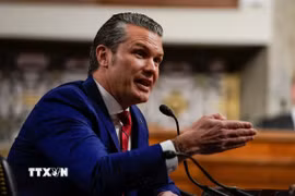 Bộ trưởng Quốc phòng Mỹ Pete Hegseth. (Ảnh: Reuters/TTXVN)