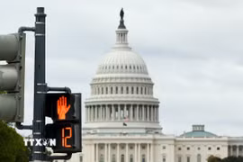 Tòa nhà Quốc hội Mỹ tại Washington, D.C. (Ảnh: THX/TTXVN)