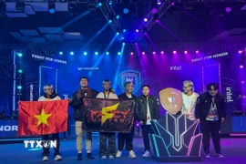 Đại diện Việt Nam - Team Fancy United Esports tại sự kiện APAC Predator League 2026. (Ảnh: TTXVN phát)