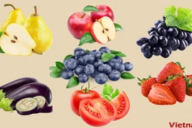 Các loại trái cây giàu flavonoid. (Ảnh: Vietnam+)