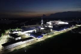 Nhà máy Điện sinh khối Hậu Giang về đêm. (Nguồn: PECC2)