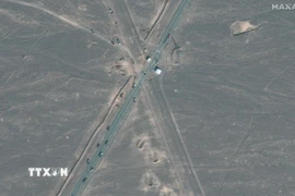 Hình ảnh do vệ tinh Maxar cung cấp về cơ sở hạt nhân Fordow ở Iran, ngày 20/6/2025. (Ảnh: Peninsula/TTXVN)
