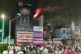 Hiện trường vụ cháy. (Ảnh: Nguyễn Thành/TTXVN)