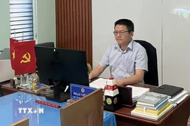 Ông Phạm Việt Hậu, Phó Bí thư Đảng ủy, Chủ tịch UBND xã Sơn Cẩm Hà. (Ảnh: Trần Tĩnh/TTXVN)