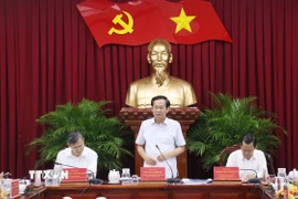 Ông Đỗ Thanh Bình, Ủy viên Trung ương Đảng, Bí thư Thành ủy Cần Thơ phát biểu. (Ảnh: Ngọc Thiện/TTXVN)