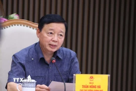 Phó Thủ tướng Trần Hồng Hà phát biểu chỉ đạo. (Ảnh: Văn Điệp/TTXVN)