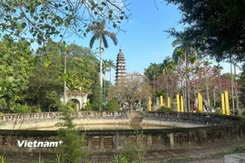 Tháp Phổ Minh - điểm nhấn của chùa Phổ Minh. (Ảnh: Bích Hằng/Vietnam+)