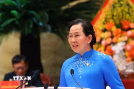 Đồng chí Lê Thị Thủy, Ủy viên Trung ương Đảng, Ủy viên Ban Thường vụ Đảng ủy Mặt trận Tổ quốc, các đoàn thể Trung ương, Bí thư Đảng ủy, Chủ tịch Trung ương Hội Liên hiệp Phụ nữ Việt Nam. (Ảnh tư liệu: Văn Điệp/TTXVN)