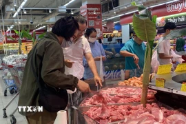 Người dân Đà Nẵng lựa chọn mua thực phẩm tại siêu thị. (Ảnh: Khoa Chương/TTXVN)