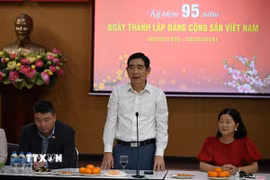 Đại sứ Việt Nam tại Thái Lan Phạm Việt Hùng phát biểu tại buổi lễ. (Ảnh: Huy Tiến/TTXVN)