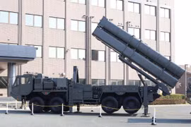 Hệ thống tên lửa dẫn đường đất đối hạm Type 12 của Nhật Bản. (Ảnh: AFP)