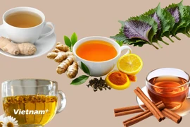 Các thức uống giúp giảm viêm họng. (Ảnh: Vietnam+)